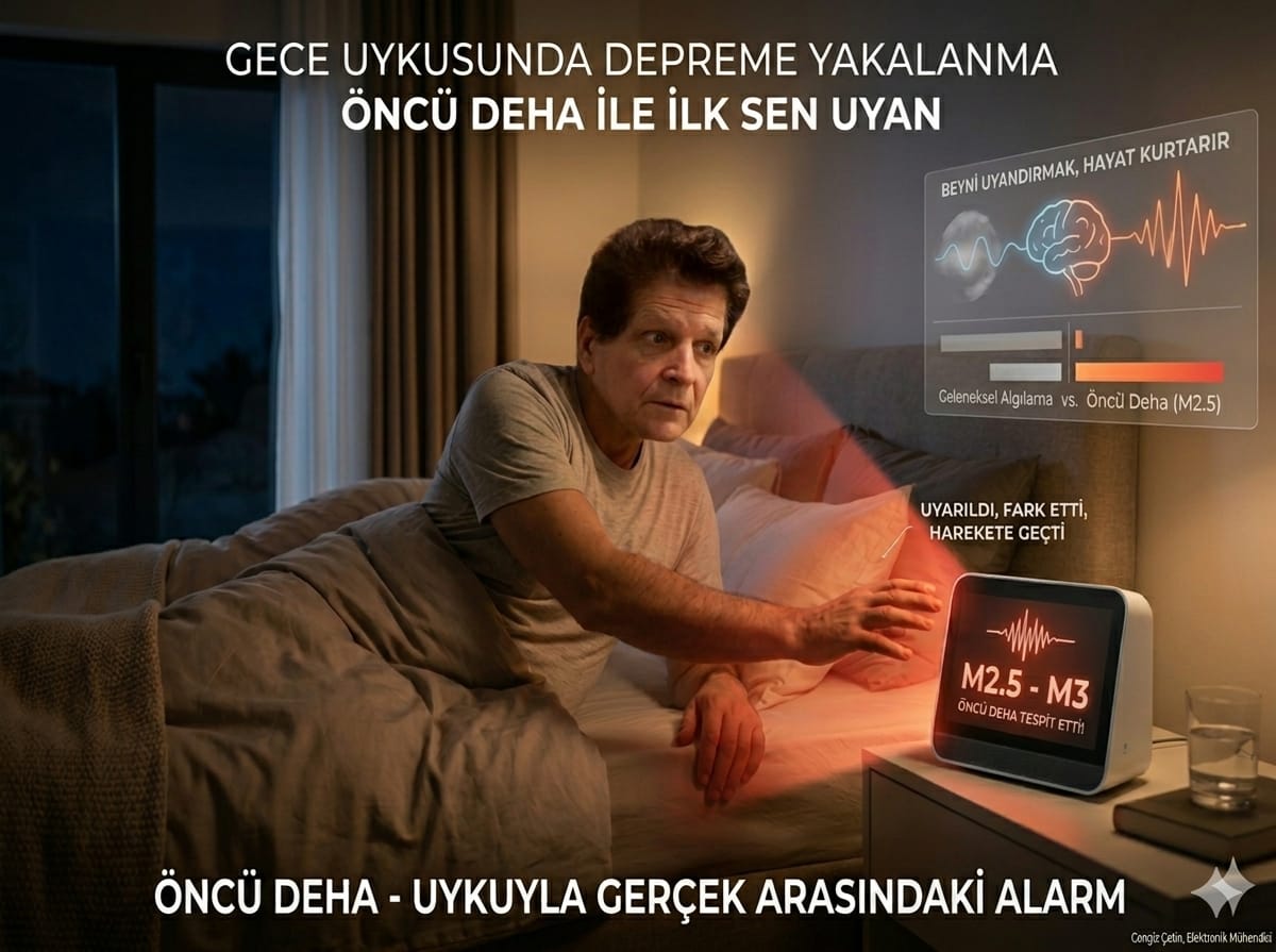 MUCİT ÇETİN: GECE UYKUSUNDA DEPREME YAKALANMA ÖNCÜ DEHA İLE  İLK SEN UYAN