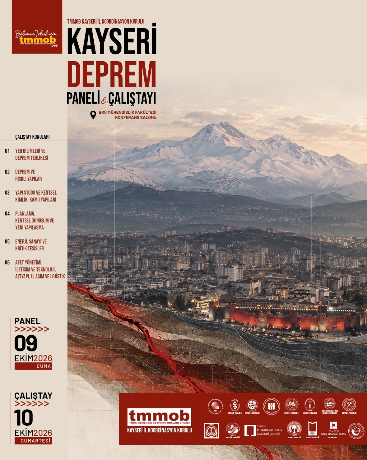 KAYSERİ’NİN DEPREM GERÇEĞİ BİLİM İNSANLARIYLA MASAYA YATIRILACAK